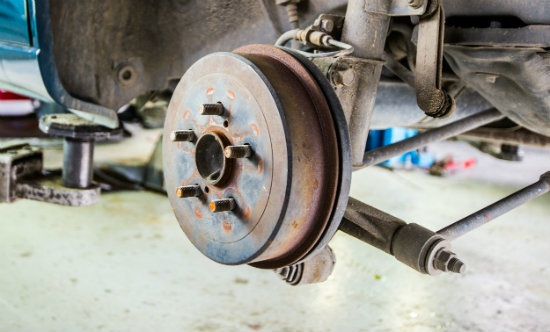 Brake drum on car 550